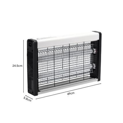 Brilagi - Piège électrique anti-insectes 2x UV / 15 W / 230 V / 80 m²