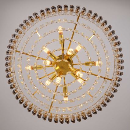 BRILAGI - Plafondkroonluchter ECLIPSE 12xE14/10W/230V Ø 78 cm goudkleurig