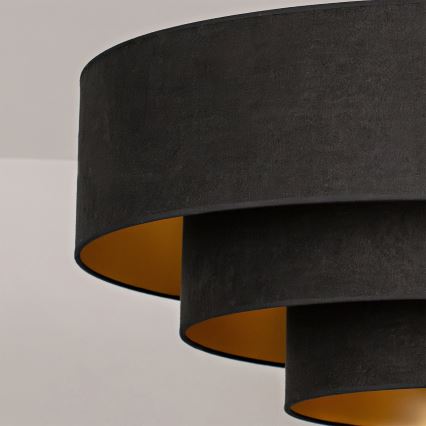 Brilagi - Plafondkroonluchter LUNETA 3xE27/60W/230V Ø 80 cm zwart/goud