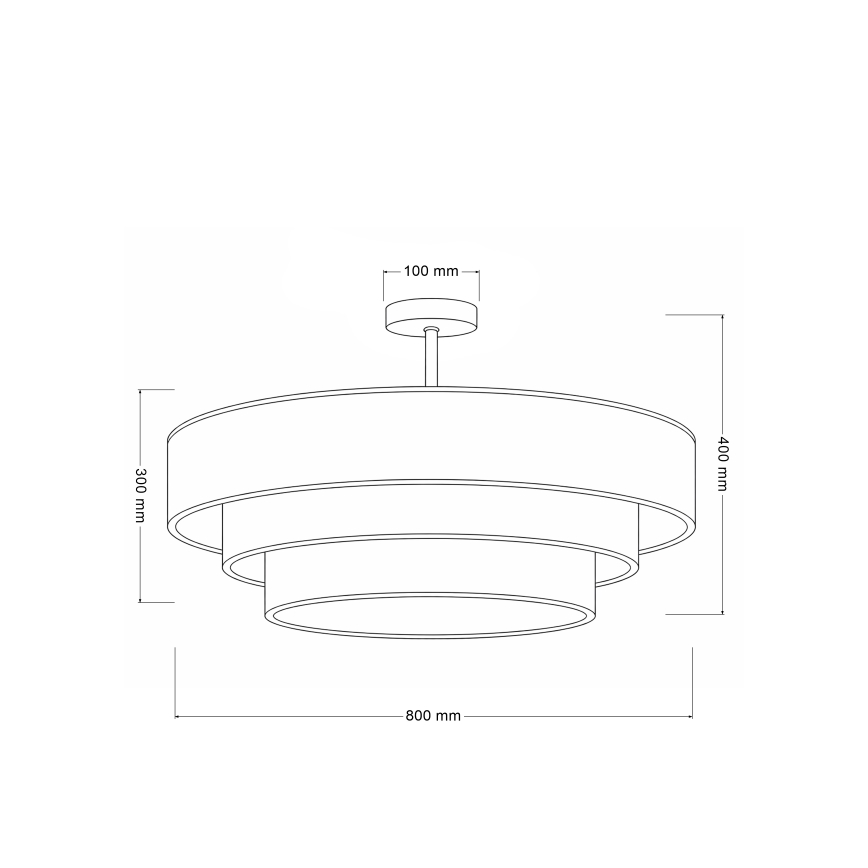 Brilagi - Plafondkroonluchter LUNETA 3xE27/60W/230V Ø 80 cm zwart/goud