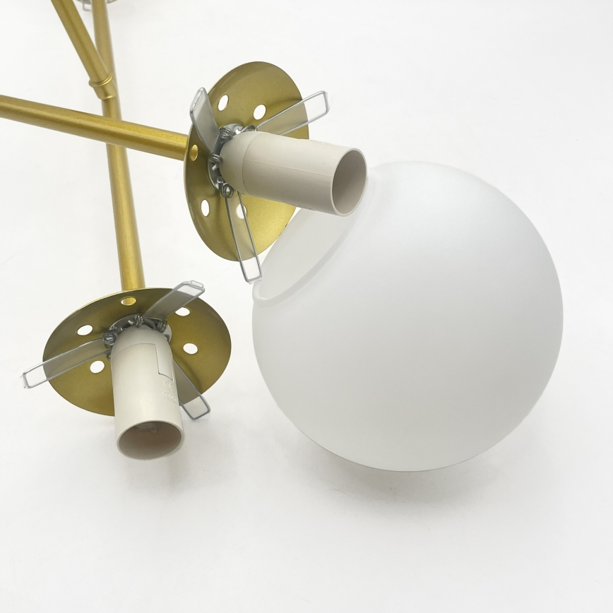 Brilagi - Plafondkroonluchter MALIVA 4xE14/15W/230V goud/wit