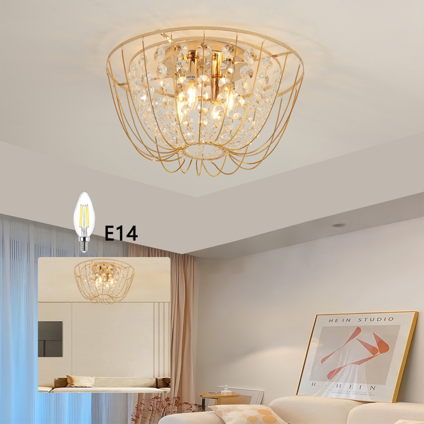 Brilagi - Plafondkroonluchter VASTERAS 4xE14/40W/230V Ø 45 cm