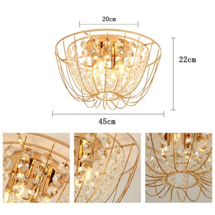 Brilagi - Plafondkroonluchter VASTERAS 4xE14/40W/230V Ø 45 cm