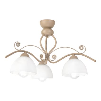 Brilagi - Plafondlamp ANTICO MODERN 3xE27/60W/230V beige