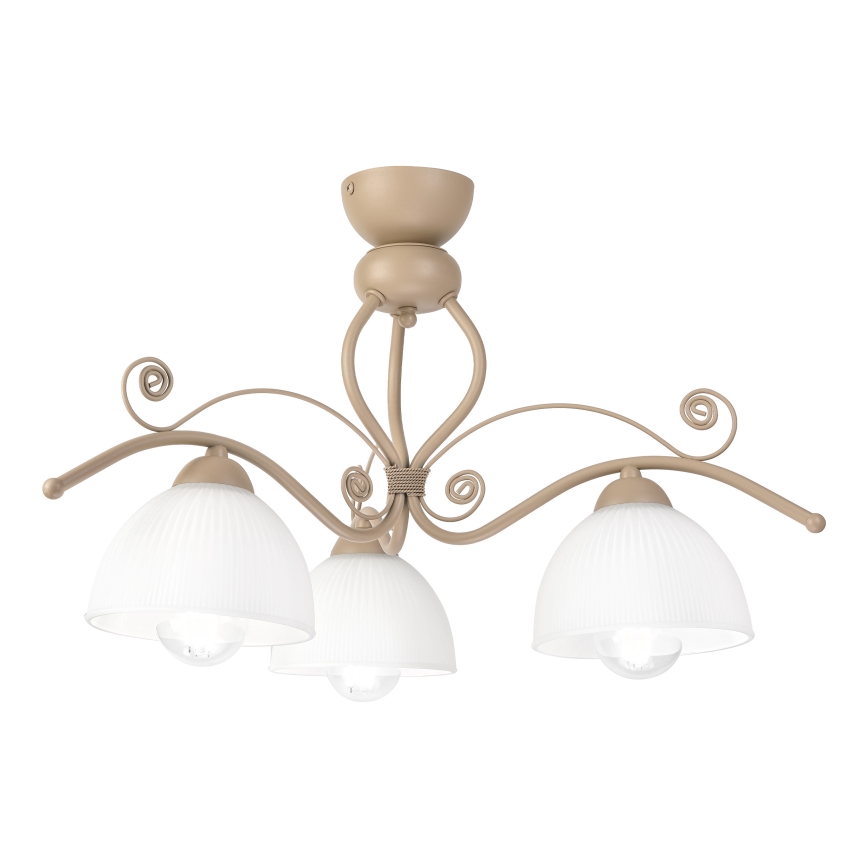 Brilagi - Plafondlamp ANTICO MODERN 3xE27/60W/230V beige