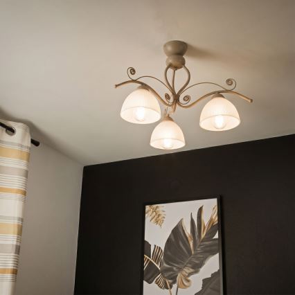 Brilagi - Plafondlamp ANTICO MODERN 3xE27/60W/230V beige