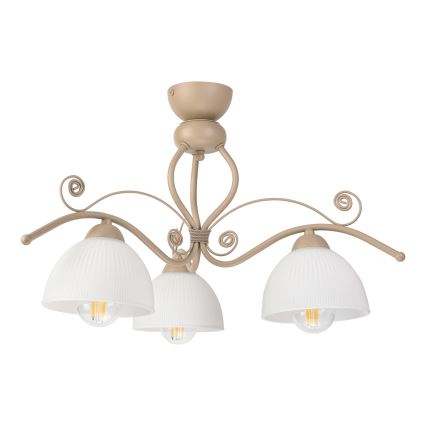 Brilagi - Plafondlamp ANTICO MODERN 3xE27/60W/230V beige