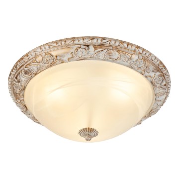 Brilagi - Plafondlamp ARIADNA 3xE27/60W/230V goud/crème/patina