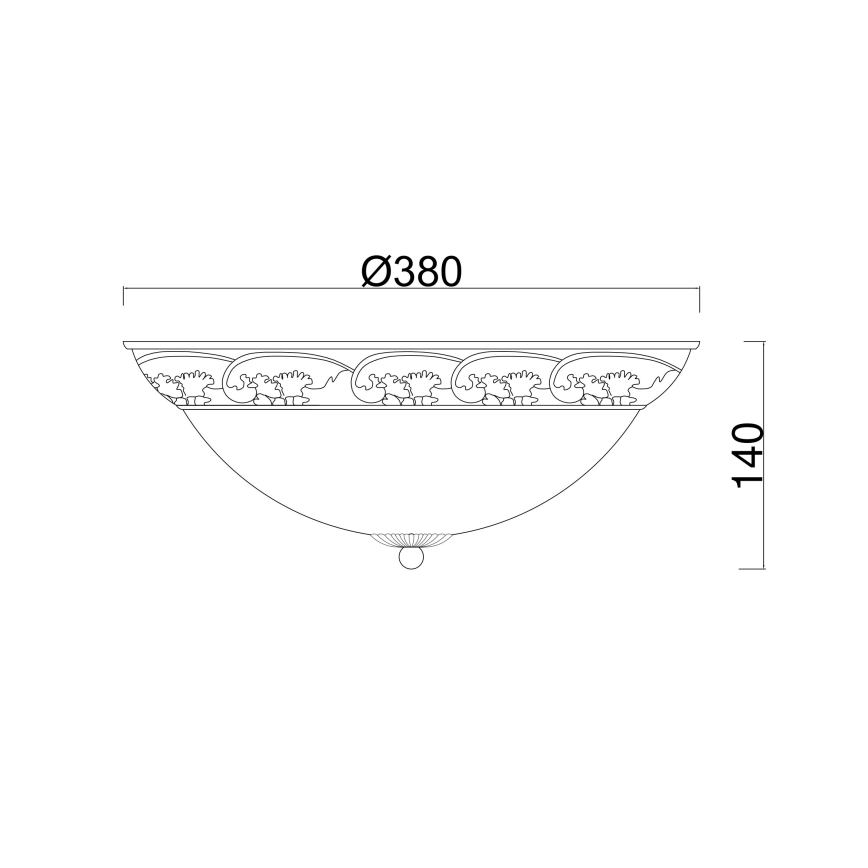 Brilagi - Plafondlamp ARIADNA 3xE27/60W/230V goud/crème/patina