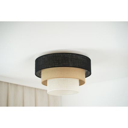 Brilagi - Plafondlamp ASPEN LUNETA 1xE27/15W/230V Ø 45 cm zwart/beige/crème