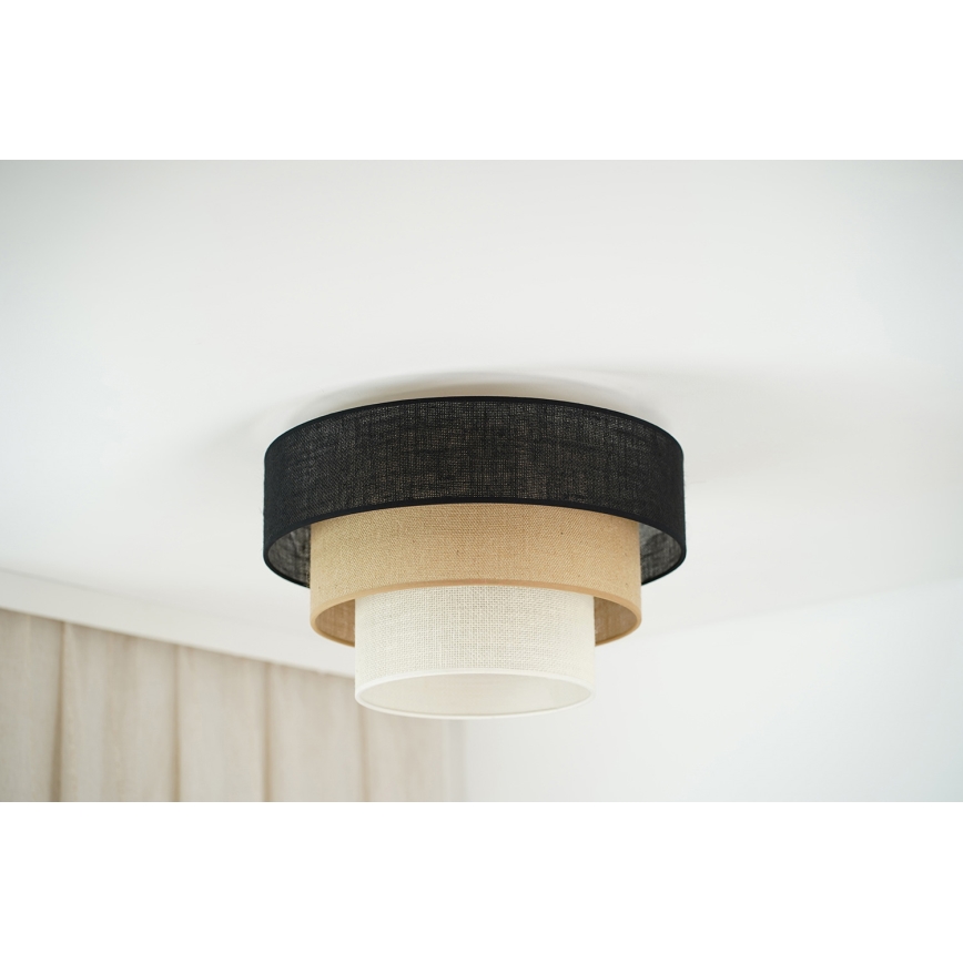 Brilagi - Plafondlamp ASPEN LUNETA 1xE27/15W/230V Ø 45 cm zwart/beige/crème
