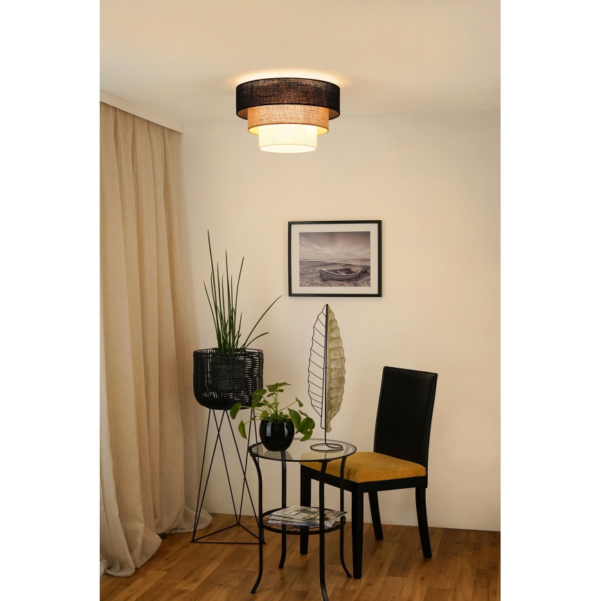 Brilagi - Plafondlamp ASPEN LUNETA 1xE27/15W/230V Ø 45 cm zwart/beige/crème