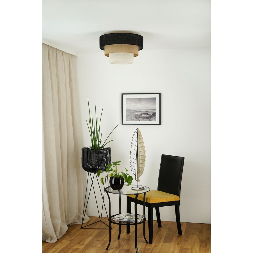 Brilagi - Plafondlamp ASPEN LUNETA 1xE27/15W/230V Ø 45 cm zwart/beige/crème