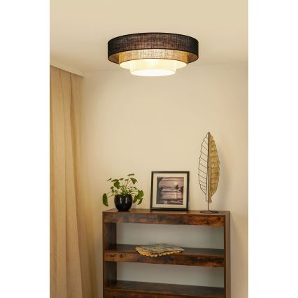 Brilagi - Plafondlamp ASPEN LUNETA LED/12W/230V Ø 60 cm 3000K/4000K/6400K zwart/beige/crème
