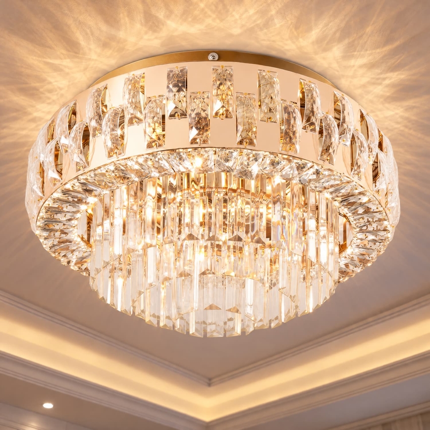 BRILAGI - Plafondlamp AURELIA 5xE14/40W/230V Ø 50 cm goudkleurig