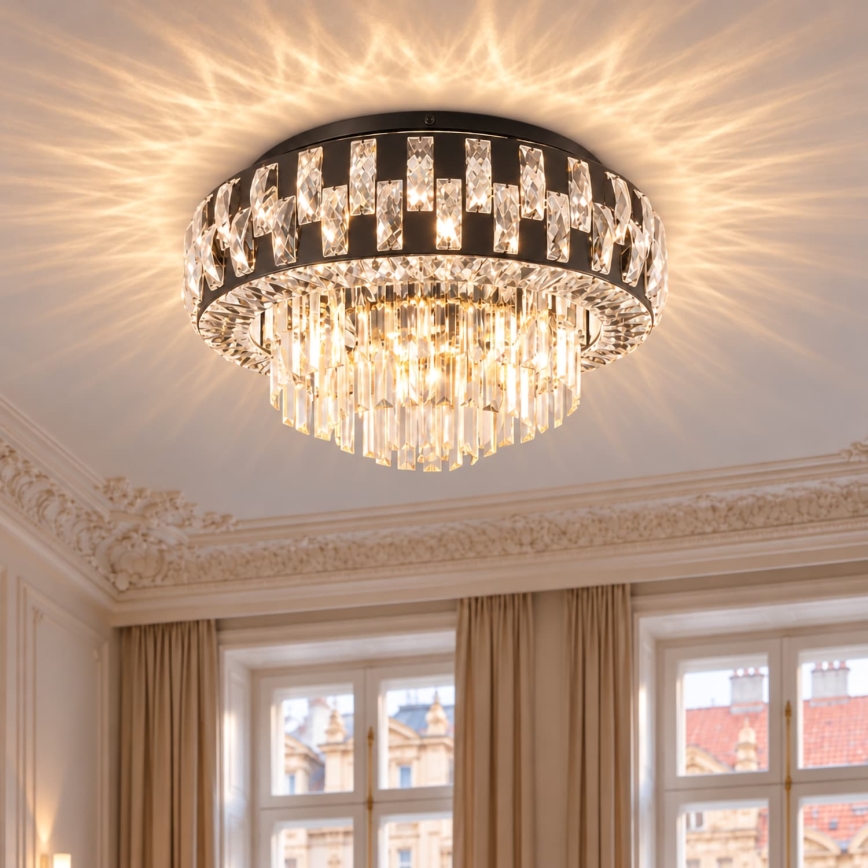 BRILAGI - Plafondlamp AURELIA 5xE14/40W/230V Ø 50 cm zwart