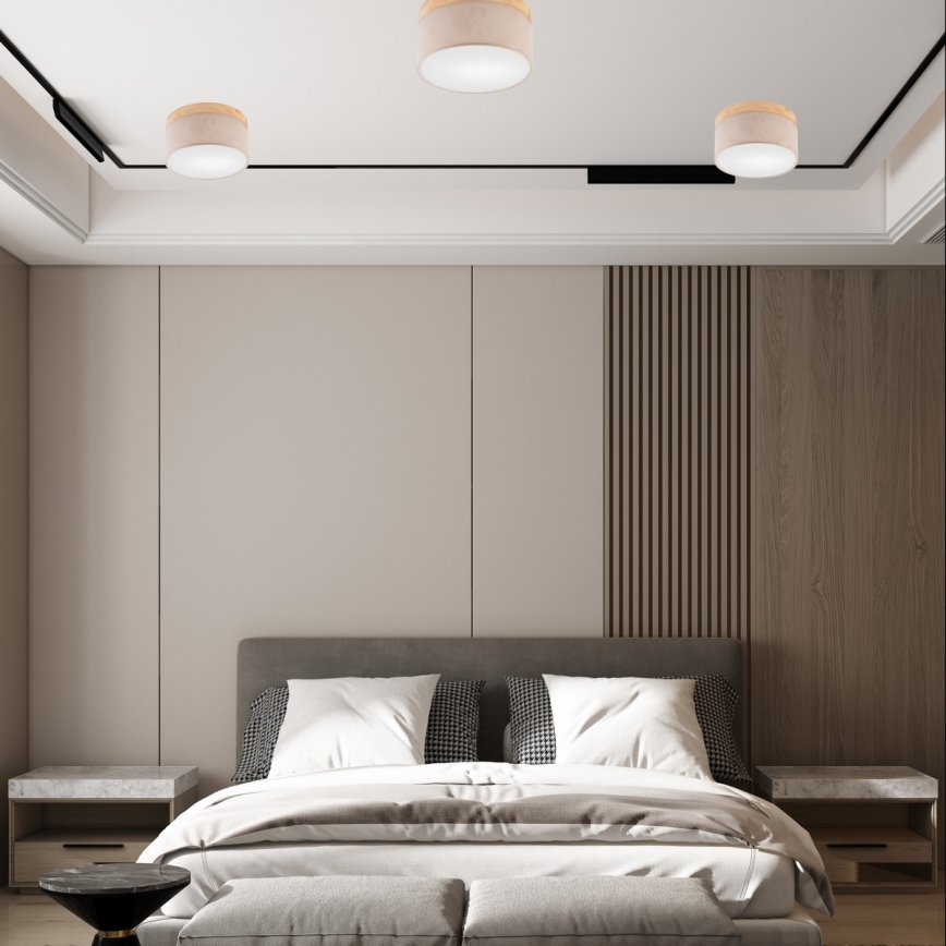 Brilagi - Plafondlamp BELLADONNA 1xE27/15W/230V beige/Dennenboom