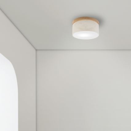 Brilagi - Plafondlamp BELLADONNA 1xE27/15W/230V diameter 30 cm crème/eiken
