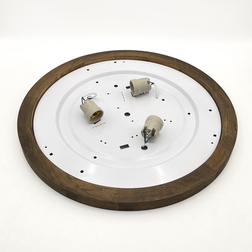 Brilagi - Plafondlamp BELLADONNA 3xE27/15W/230V diameter 50 cm wit/eiken