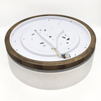 Brilagi - Plafondlamp BELLADONNA 3xE27/15W/230V diameter 50 cm wit/eiken