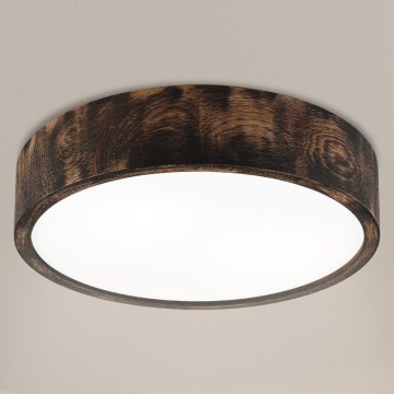 Brilagi - Plafondlamp CARVALHO SMOKEY 2xE27/60W/230V eiken Ø 37,5 cm