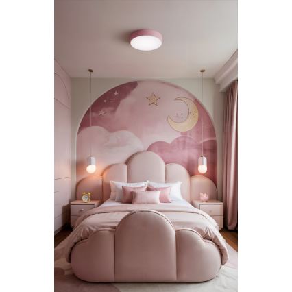 Brilagi - Plafondlamp CLARE 3xE27/24W/230V Ø 40 cm roze