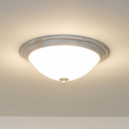 Brilagi - Plafondlamp CLASSIC 3xE27/60W/230V crème/patina