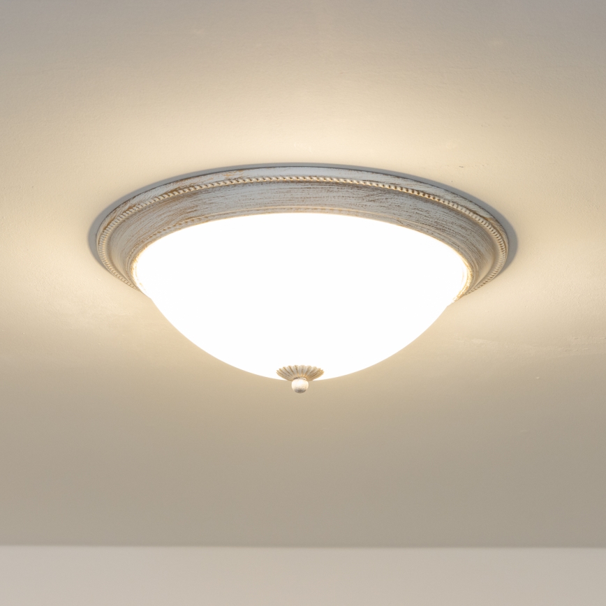 Brilagi - Plafondlamp CLASSIC 3xE27/60W/230V crème/patina
