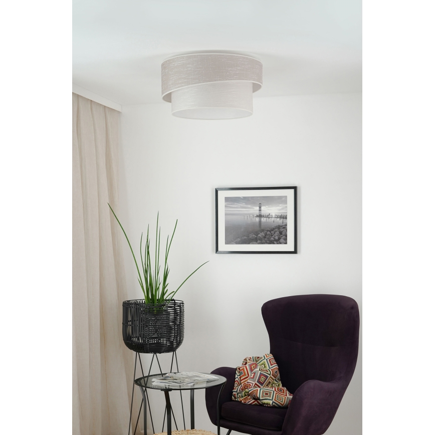 Brilagi - Plafondlamp DOVER SHINE 1xE27/15W/230V diameter 50 cm grijs/crème