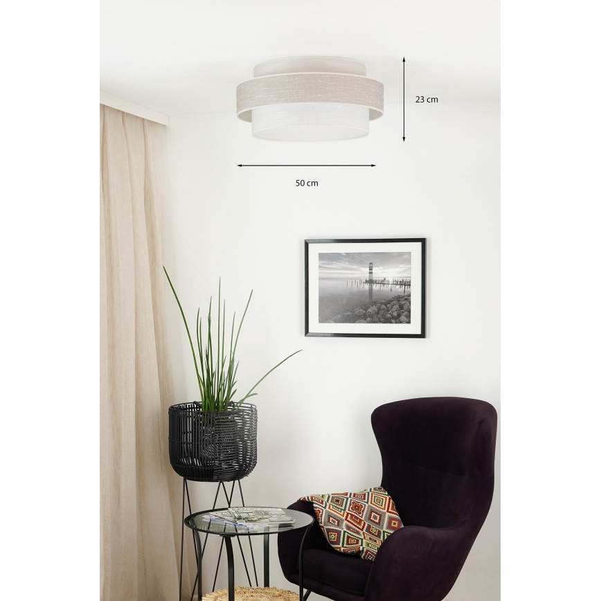 Brilagi - Plafondlamp DOVER SPACE LED/12W/230V Ø 50 cm 3000K/4000K/6400K grijs/crème