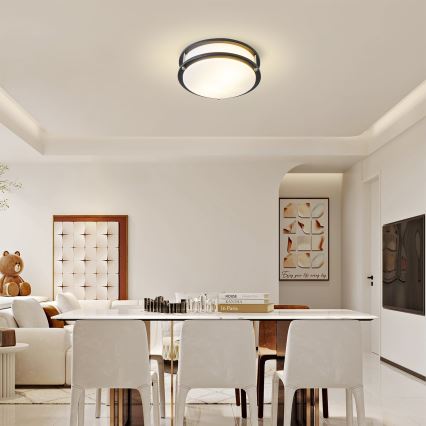 Brilagi - Plafondlamp ELARO 2xE27/40W/230V Ø 26 cm zwart
