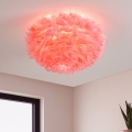 Brilagi - Plafondlamp FEATHER 3xE27/40W/230V Ø 50 cm roze