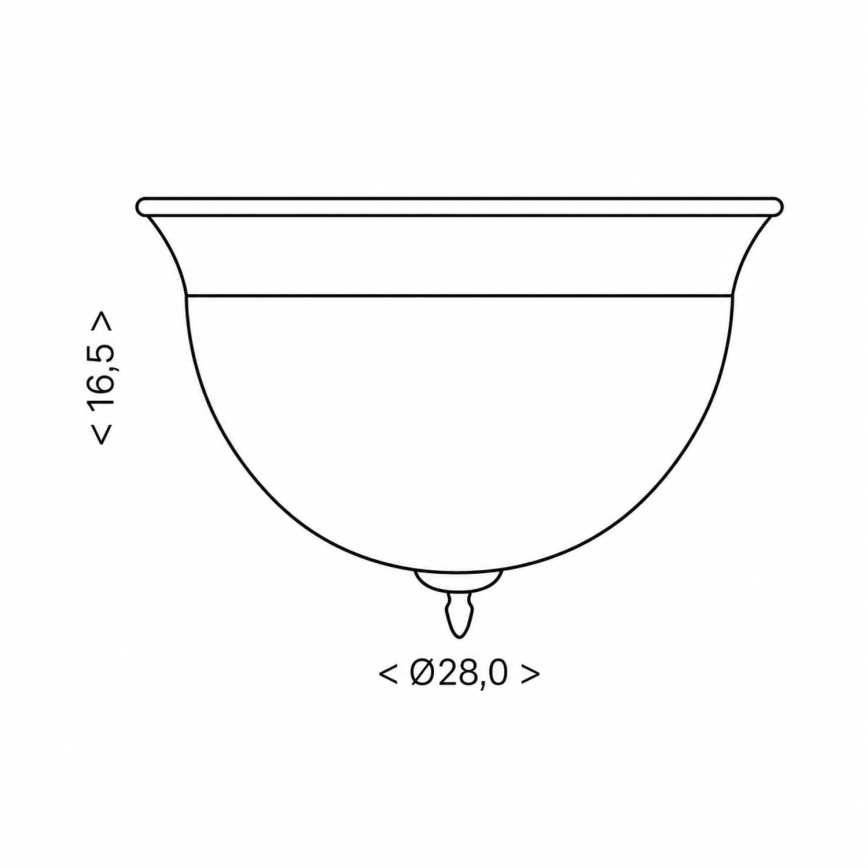 BRILAGI - Plafondlamp FRESCO 2xE27/40W/230V Ø 28 cm goudkleurig