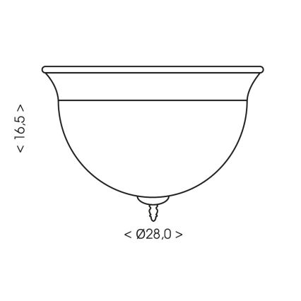 BRILAGI - Plafondlamp FRESCO 2xE27/40W/230V Ø 28 cm zwart/goud