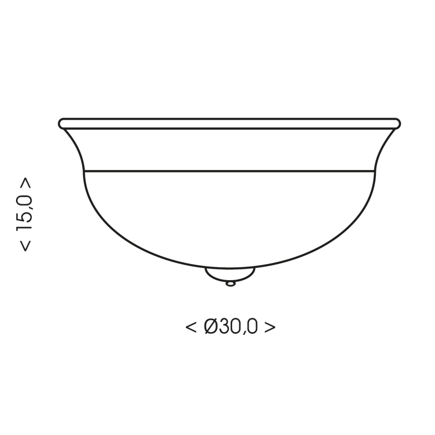 Brilagi - Plafondlamp FRESCO 2xE27/40W/230V Ø 30 cm goudkleurig