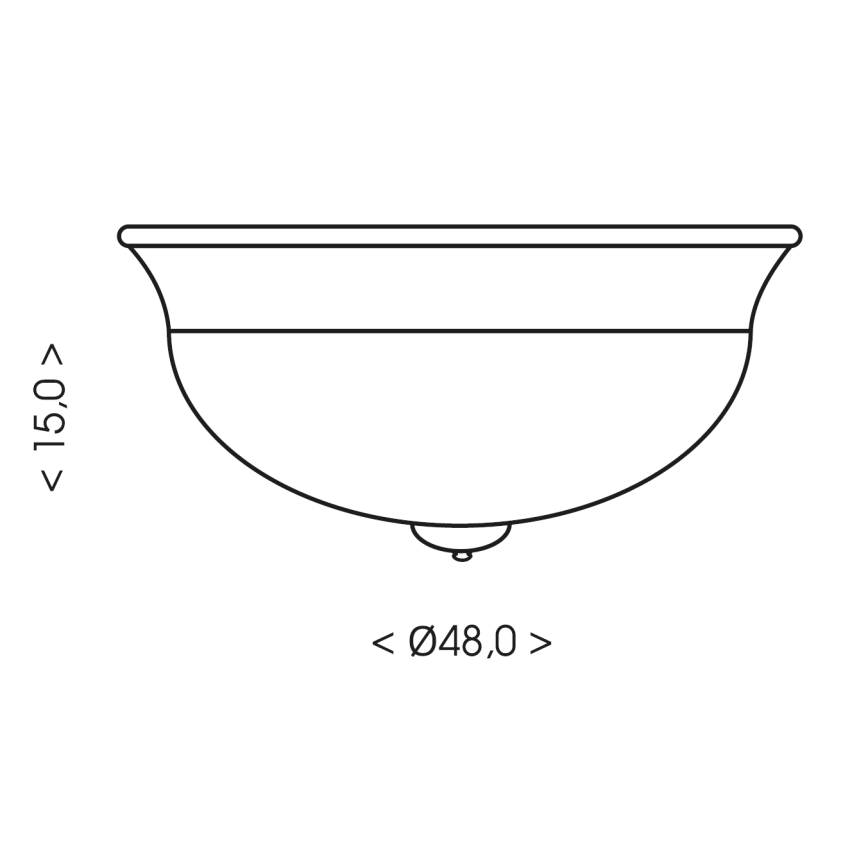 Brilagi - Plafondlamp FRESCO 3xE27/40W/230V Ø 48 cm bruin