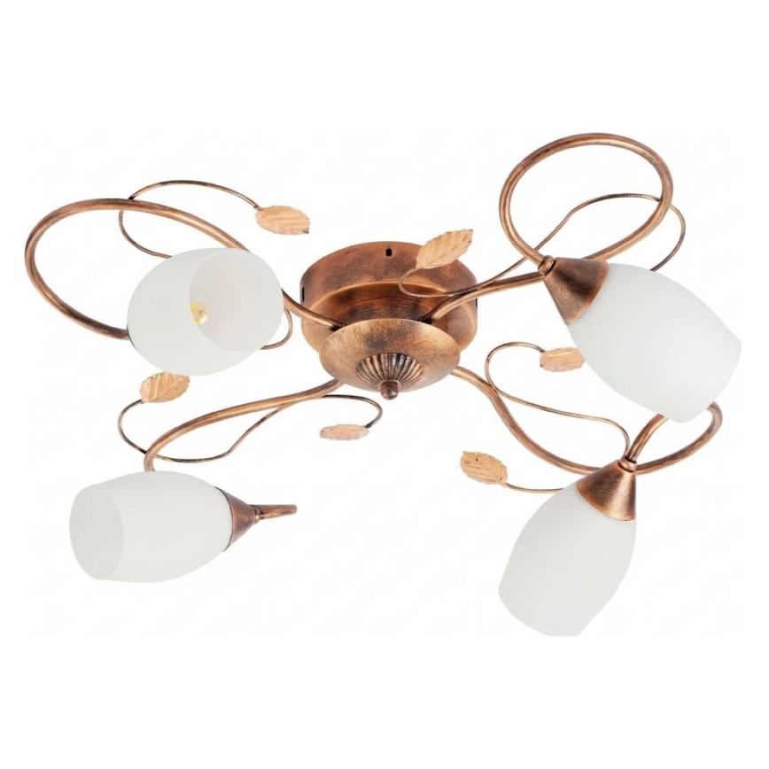 BRILAGI - Plafondlamp GRACE 4xE27/40W/230V Ø 68 cm patina/koper