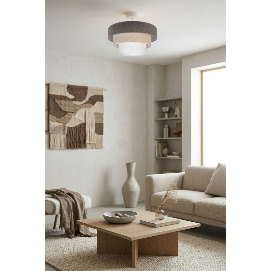 Brilagi - Plafondlamp LUNETA 1xE27/60W/230V Ø 40 cm grijs/crème/wit