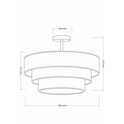 Brilagi - Plafondlamp LUNETA 1xE27/60W/230V Ø 40 cm grijs/crème/wit