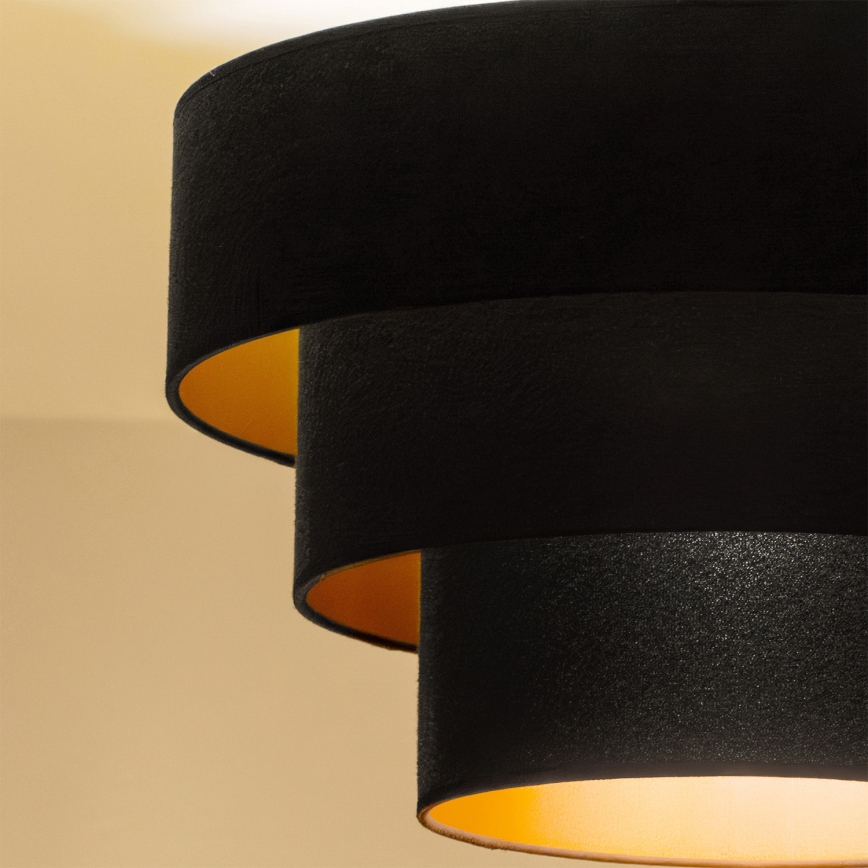 Brilagi - Plafondlamp LUNETA 1xE27/60W/230V Ø 40 cm zwart/goud