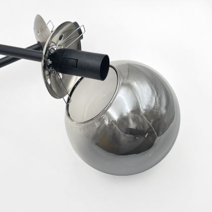 Brilagi - Plafondlamp MALIVA 4xE14/15W/230V mat chroom/rookglas