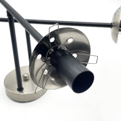 Brilagi - Plafondlamp MALIVA 4xE14/15W/230V mat chroom/rookglas