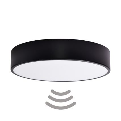Brilagi - Plafondlamp met sensor CLARE 3xE27/40W/230V diameter 40 cm zwart