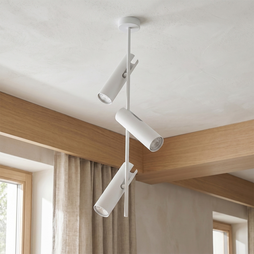 Brilagi - Plafondlamp met stang BRANCH 3xGU10/30W/230V wit
