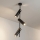 Brilagi - Plafondlamp met stang BRANCH 3xGU10/30W/230V zwart