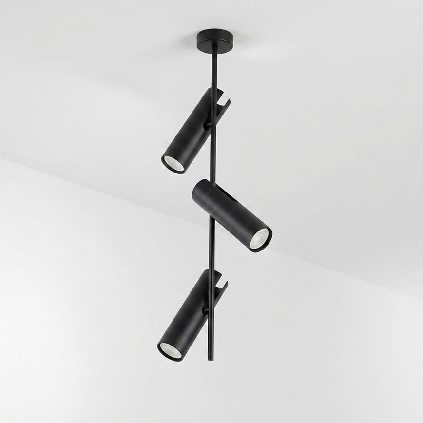 Brilagi - Plafondlamp met stang BRANCH 3xGU10/30W/230V zwart