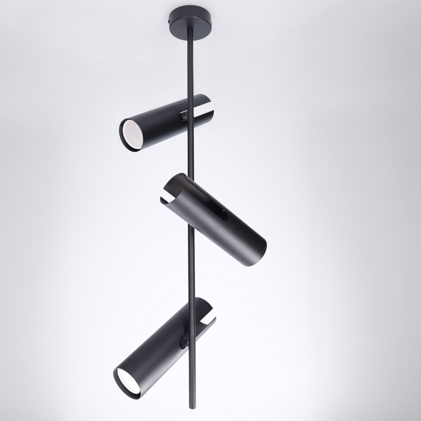 Brilagi - Plafondlamp met stang BRANCH 3xGU10/30W/230V zwart