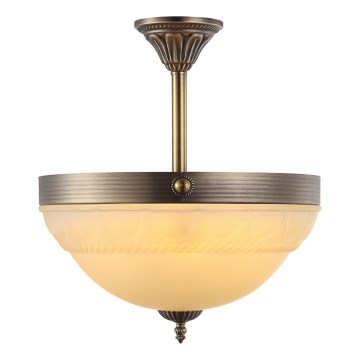 Brilagi - Plafondlamp met stang DAHLIA 3xE27/40W/230V Ø 37 cm messing