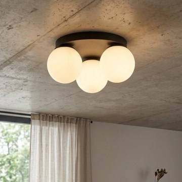 Brilagi - Plafondlamp MILO 3xE27/60W/230V Ø 35 cm zwart