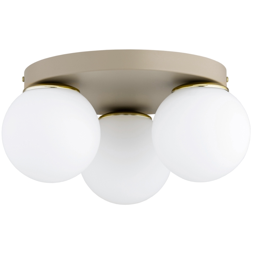 Brilagi - Plafondlamp MILO ECRU 3xE27/60W/230V Ø 35 cm beige/goud